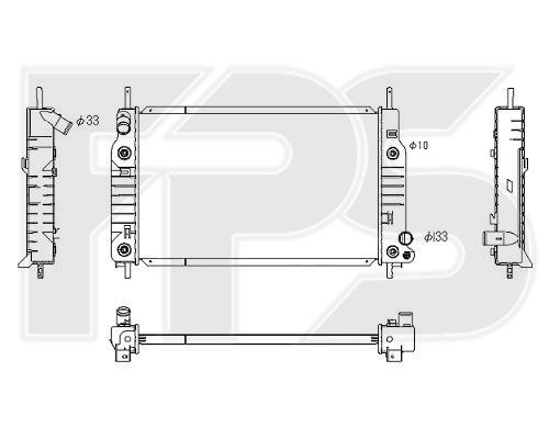 FPS FP 28 A201 Радіатор охолодження двигуна FP28A201: Купити в Україні - Добра ціна на EXIST.UA!