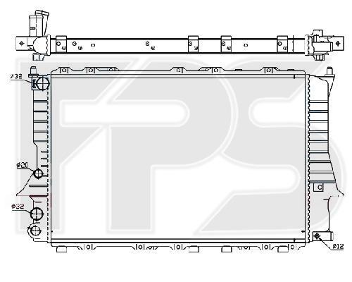 FPS FP 12 A412 Радіатор охолодження двигуна FP12A412: Купити в Україні - Добра ціна на EXIST.UA!