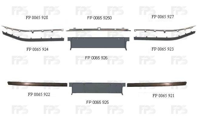 FPS FP 0065 926 Накладка бамперу переднього середня FP0065926: Купити в Україні - Добра ціна на EXIST.UA!