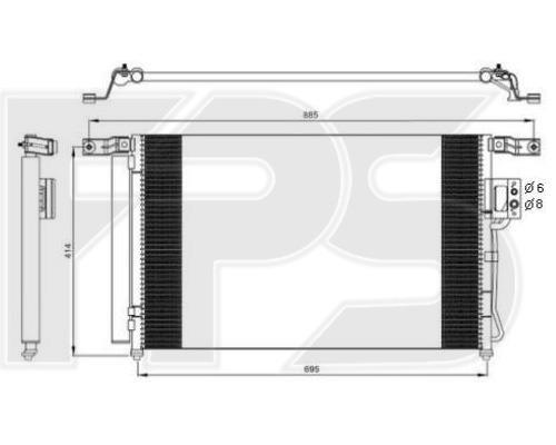 FPS FP 32 K945 Радіатор кондиціонера (Конденсатор) FP32K945: Купити в Україні - Добра ціна на EXIST.UA!