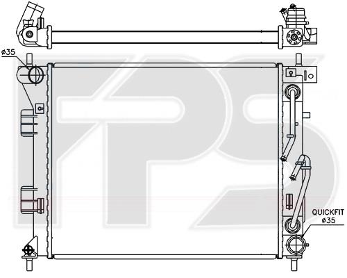 FPS FP 40 A40-X Радіатор охолодження двигуна FP40A40X: Купити в Україні - Добра ціна на EXIST.UA!