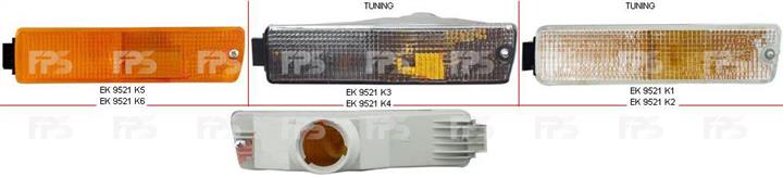 FP9521K3P FPS Фонарь указателя поворота левый