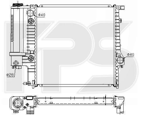 FPS FP 14 A21 Радіатор охолодження двигуна FP14A21: Приваблива ціна - Купити в Україні на EXIST.UA!