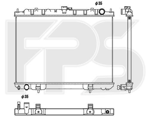 FPS FP 50 A616 Радіатор охолодження двигуна FP50A616: Купити в Україні - Добра ціна на EXIST.UA!
