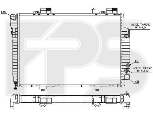 FPS FP 46 A976 Радіатор охолодження двигуна FP46A976: Купити в Україні - Добра ціна на EXIST.UA!