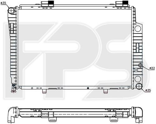 FPS FP 46 A204 Радіатор охолодження двигуна FP46A204: Купити в Україні - Добра ціна на EXIST.UA!