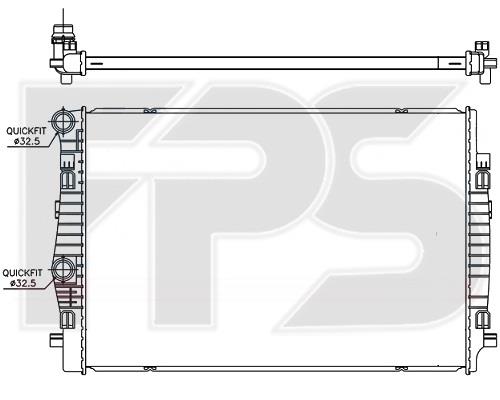 FPS FP 64 A11 Радіатор охолодження двигуна FP64A11: Купити в Україні - Добра ціна на EXIST.UA!