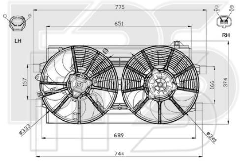 FPS FP 50 W1478 Вентилятор охолодження двигуна у зборі FP50W1478: Приваблива ціна - Купити в Україні на EXIST.UA!