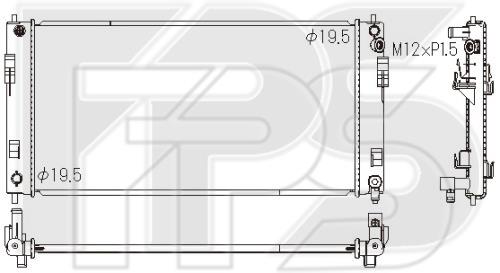 FPS FP 50 A126-X Радіатор охолодження двигуна FP50A126X: Купити в Україні - Добра ціна на EXIST.UA!