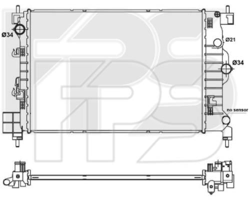 FPS FP 17 A153 Радіатор охолодження двигуна FP17A153: Купити в Україні - Добра ціна на EXIST.UA!