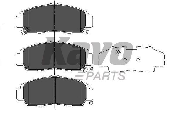 Kavo parts Тормозные колодки дисковые, комплект – цена 909 UAH