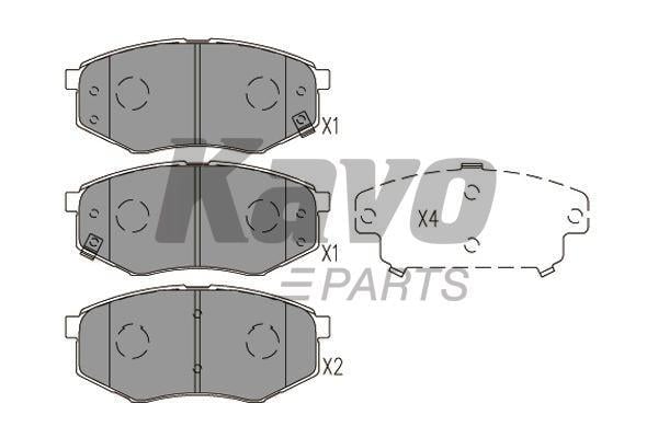 KBP4025 Kavo parts Тормозные колодки дисковые передние, комплект