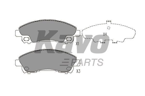 KBP5549 Kavo parts Гальмівні колодки, комплект