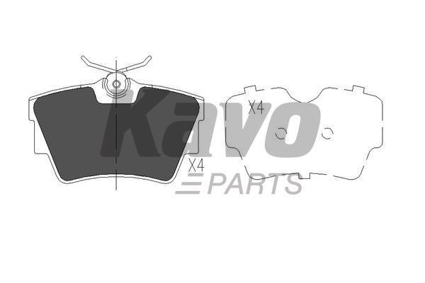 Гальмівні колодки задні, комплект Kavo parts KBP-6604