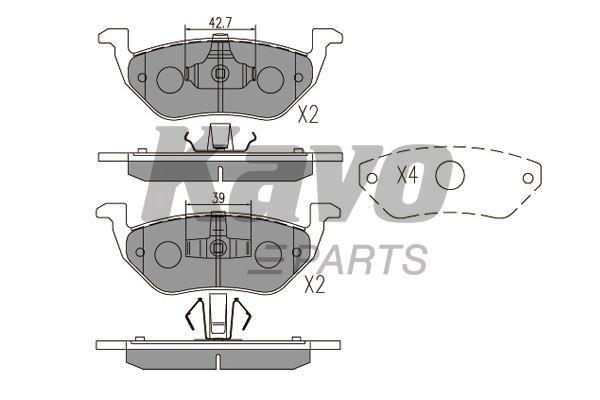 KBP4568 Kavo parts Тормозные колодки дисковые передние, комплект