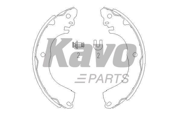 Колодки гальмівні барабанні, комплект Kavo parts KBS-7416