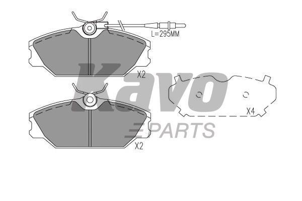 KBP1022 Kavo parts Тормозные колодки дисковые, комплект