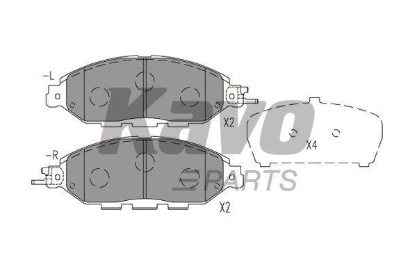 Колодки Infiniti JX (Инфинити ЖХ): KBP6623 Kavo parts Тормозные колодки дисковые передние, комплект