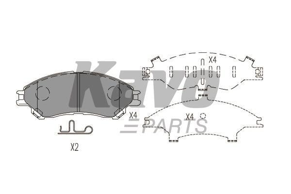 KBP8533 Kavo parts Тормозные колодки дисковые, комплект