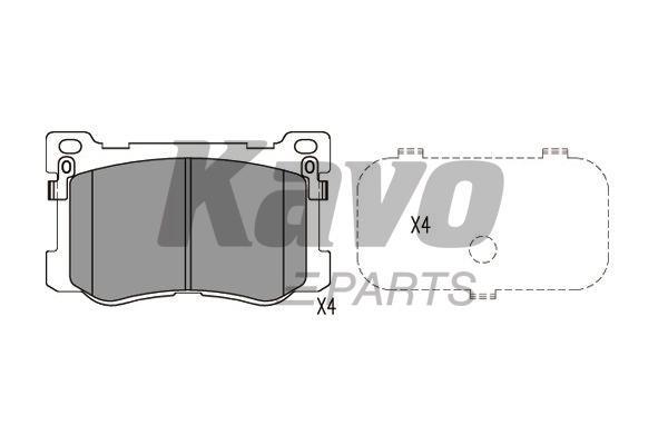 KBP3048 Kavo parts Тормозные колодки дисковые, комплект