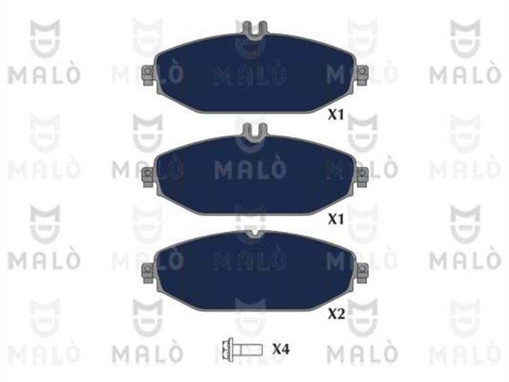 Malo 1051170 Гальмівні колодки, комплект 1051170: Купити в Україні - Добра ціна на EXIST.UA!