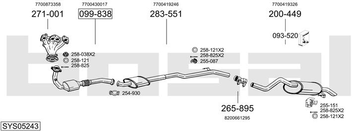 Bosal SYS05243 Система випуску відпрацьованих газів SYS05243: Купити в Україні - Добра ціна на EXIST.UA!