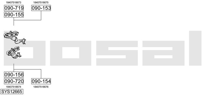 Bosal SYS12665 Система випуску відпрацьованих газів SYS12665: Купити в Україні - Добра ціна на EXIST.UA!