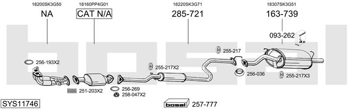 Bosal SYS11746 Система випуску відпрацьованих газів SYS11746: Купити в Україні - Добра ціна на EXIST.UA!