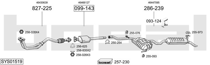 Bosal SYS01519 Система випуску відпрацьованих газів SYS01519: Купити в Україні - Добра ціна на EXIST.UA!