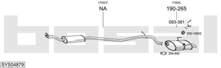 Bosal SYS04879 Система випуску відпрацьованих газів SYS04879: Купити в Україні - Добра ціна на EXIST.UA!
