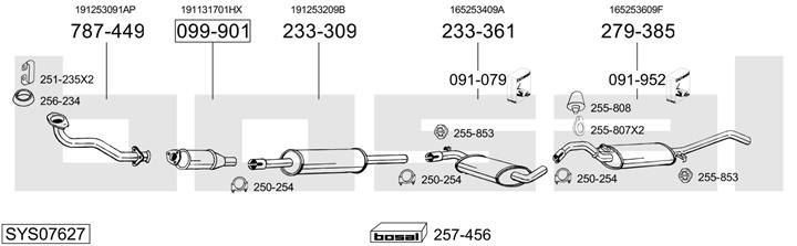 Bosal SYS07627 Система випуску відпрацьованих газів SYS07627: Купити в Україні - Добра ціна на EXIST.UA!