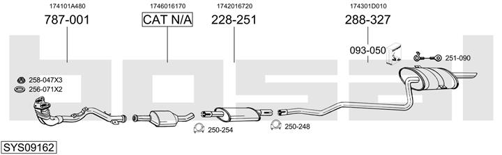 Bosal SYS09162 Система випуску відпрацьованих газів SYS09162: Купити в Україні - Добра ціна на EXIST.UA!