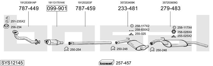 Bosal SYS12145 Система випуску відпрацьованих газів SYS12145: Купити в Україні - Добра ціна на EXIST.UA!