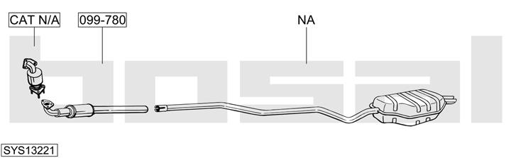Bosal SYS13221 Система випуску відпрацьованих газів SYS13221: Купити в Україні - Добра ціна на EXIST.UA!