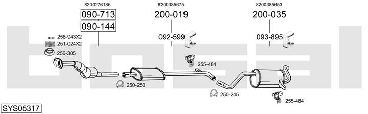 Bosal SYS05317 Система випуску відпрацьованих газів SYS05317: Купити в Україні - Добра ціна на EXIST.UA!