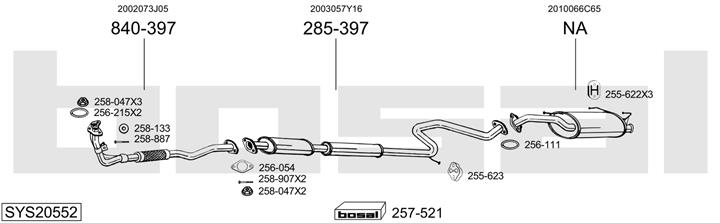 Bosal SYS20552 Глушник SYS20552: Купити в Україні - Добра ціна на EXIST.UA!
