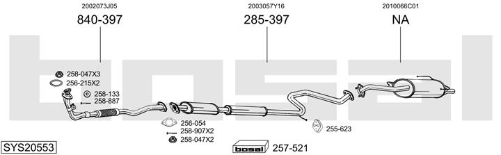 Bosal SYS20553 Глушник SYS20553: Купити в Україні - Добра ціна на EXIST.UA!