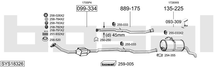 Bosal SYS18326 Глушник SYS18326: Купити в Україні - Добра ціна на EXIST.UA!