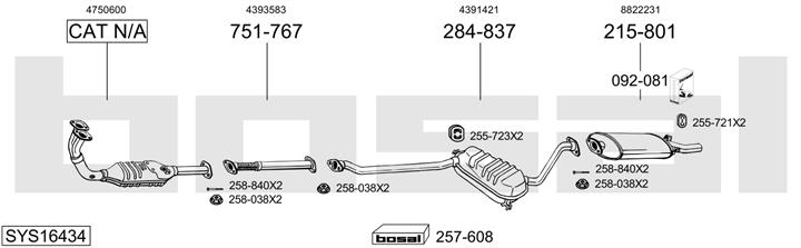 Bosal SYS16434 Глушник SYS16434: Купити в Україні - Добра ціна на EXIST.UA!