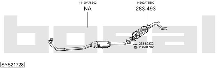 Bosal SYS21728 Глушник SYS21728: Приваблива ціна - Купити в Україні на EXIST.UA!
