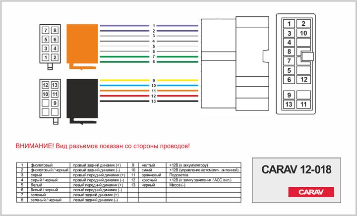 Переходник ISO Nissan Carav 12-018 Carav 12-018