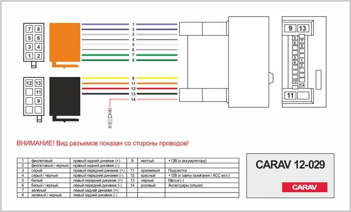 Переходник ISO Honda Carav 12-029 Carav 12-029