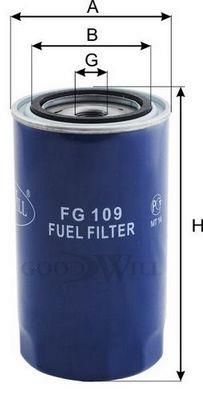 Goodwill FG 109 Фільтр палива FG109: Купити в Україні - Добра ціна на EXIST.UA!