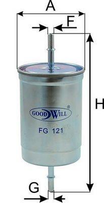 Goodwill FG 121 Фільтр палива FG121: Приваблива ціна - Купити в Україні на EXIST.UA!