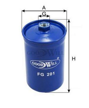 Goodwill FG 201 Фільтр палива FG201: Купити в Україні - Добра ціна на EXIST.UA!