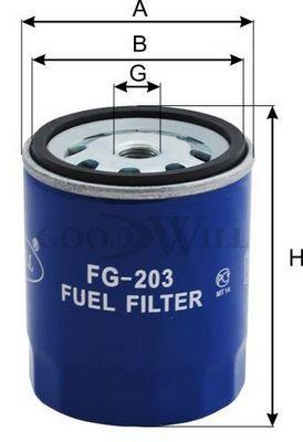 Goodwill FG 203 Фільтр палива FG203: Купити в Україні - Добра ціна на EXIST.UA!