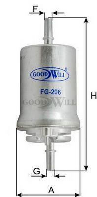 Goodwill FG 206 Фільтр паливний FG206: Купити в Україні - Добра ціна на EXIST.UA!