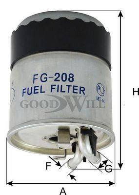 Goodwill FG 208 Фільтр палива FG208: Купити в Україні - Добра ціна на EXIST.UA!