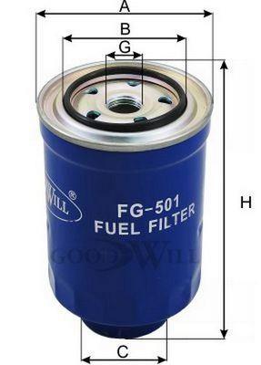 Goodwill FG 501 Фільтр палива FG501: Купити в Україні - Добра ціна на EXIST.UA!