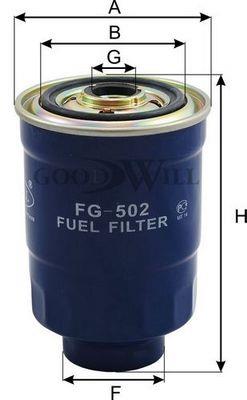 Goodwill FG 502 Фільтр палива FG502: Купити в Україні - Добра ціна на EXIST.UA!